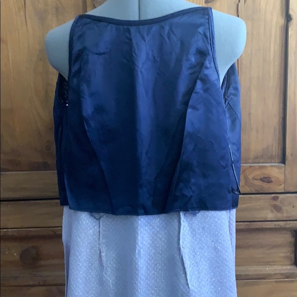 Vintage Jessica McClintock navy lace silver sequin dress retro - Picture 9 of 9